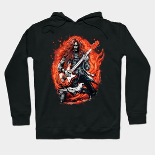The Otherworldly Dance of the Fiery-Haired Skull Hoodie